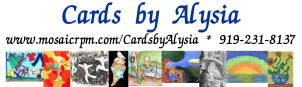 "Cards by Alysia"  bumper sticker