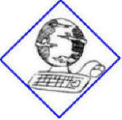 Logo Graphic for Research with Bright Blue Border