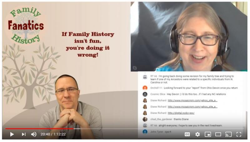 Family History Fanatics Program with Andy Lee and Diane L Richard