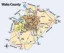 Map of Wake County